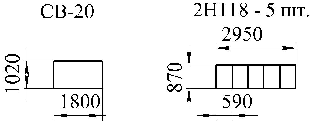 Размеры сверлильных станков СВ-20 и 2Н118 - сравнение
